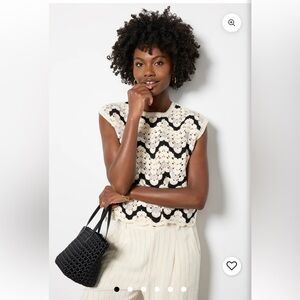 Evereve Erin Crochet Pullover NWT size Small